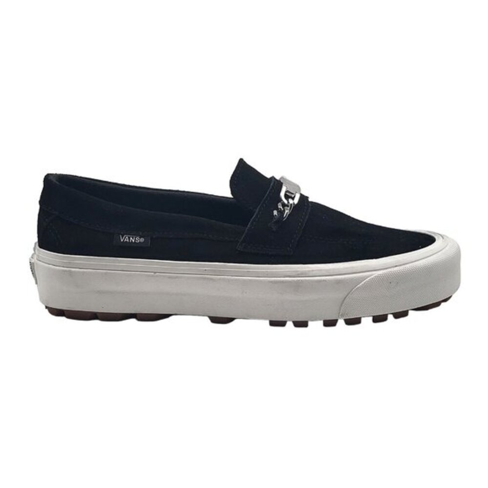 Vans Style 53 DX Suede Women Size 8.5 Black Slip On Lug Platform Shoe O16 NWOB
